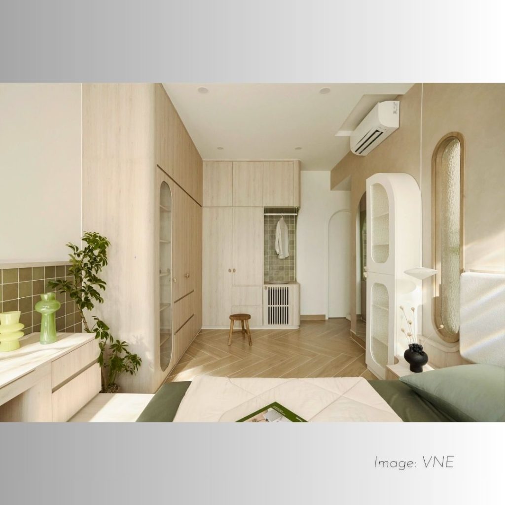 thiet ke noi that can ho cam hung matcha latte VDA 10, Vạn Đại An, xưởng sắt gỗ nội thất