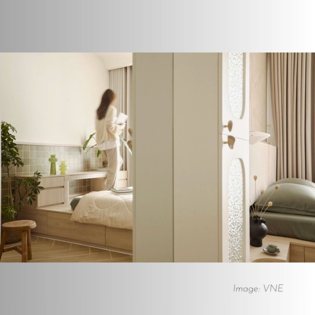 thiet ke noi that can ho cam hung matcha latte VDA 12, Vạn Đại An, xưởng sắt gỗ nội thất