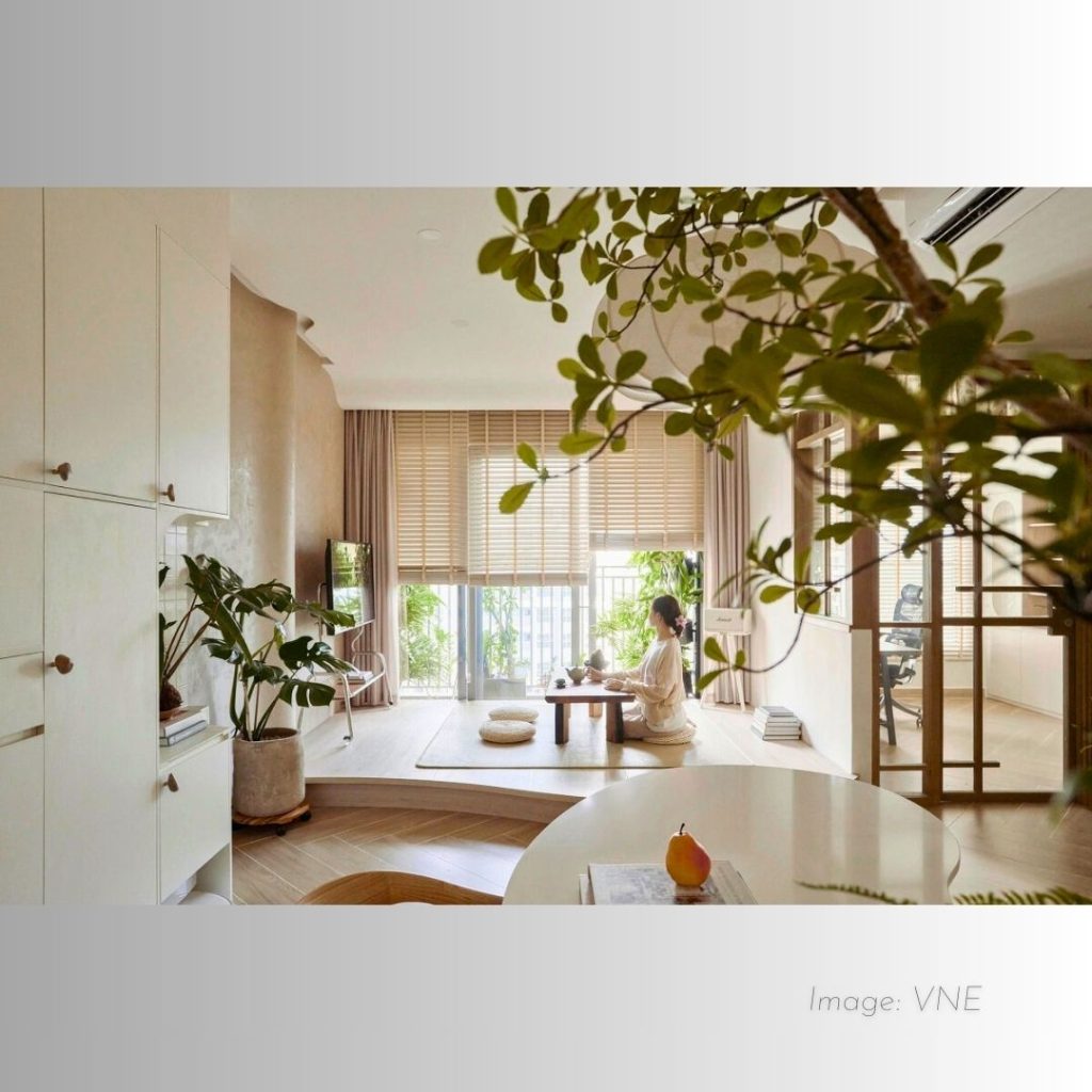 thiet ke noi that can ho cam hung matcha latte VDA 2, Vạn Đại An, xưởng sắt gỗ nội thất