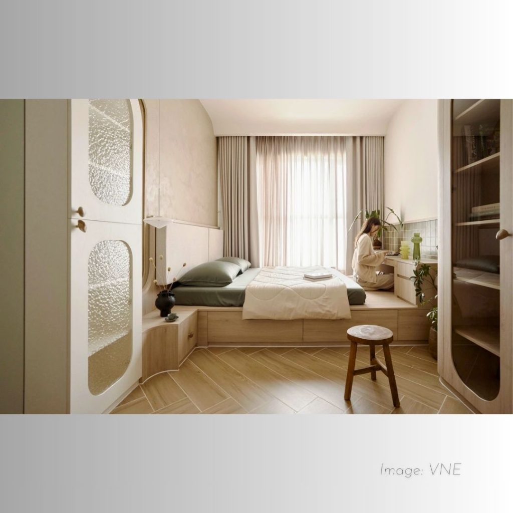 thiet ke noi that can ho cam hung matcha latte VDA 9, Vạn Đại An, xưởng sắt gỗ nội thất