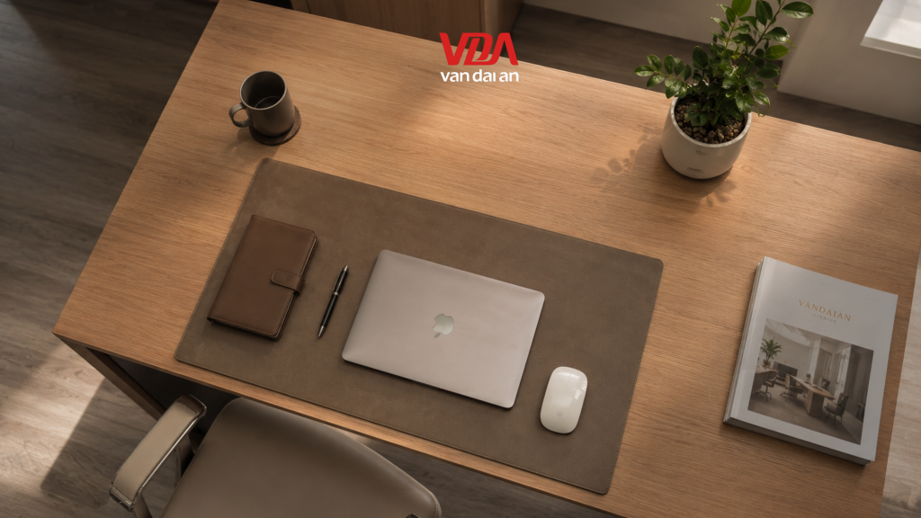 Tấm lót bàn làm việc bằng da bảo vệ mặt gỗ khỏi trầy xước